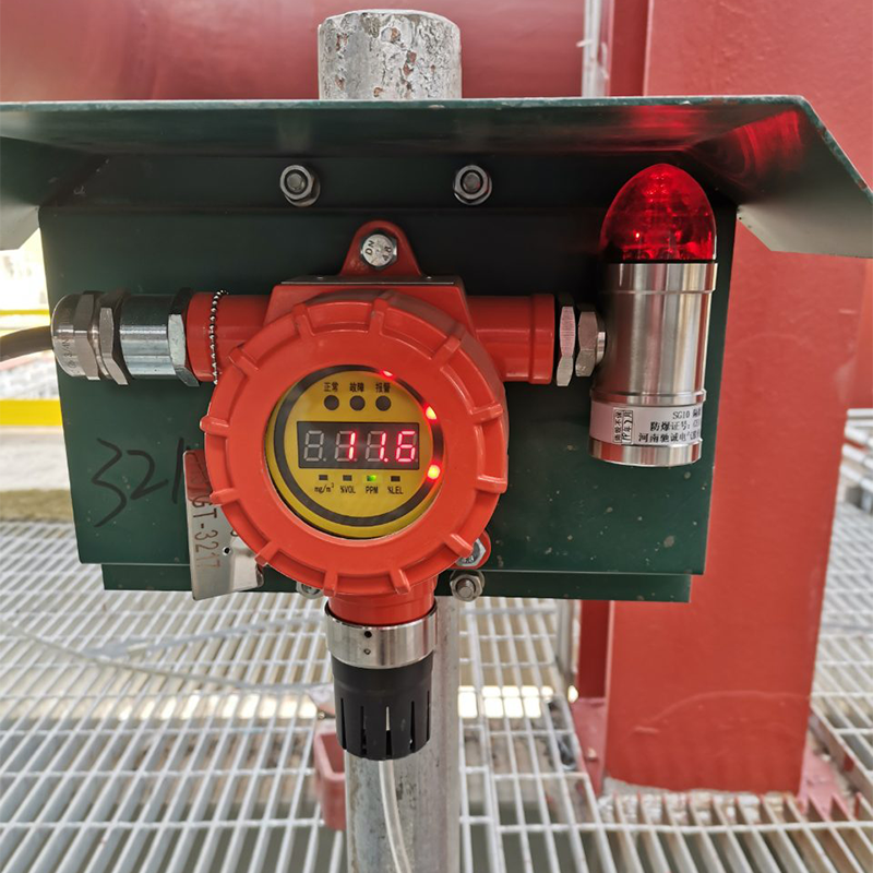 Combustible gas and toxic gas detection alarm installation location